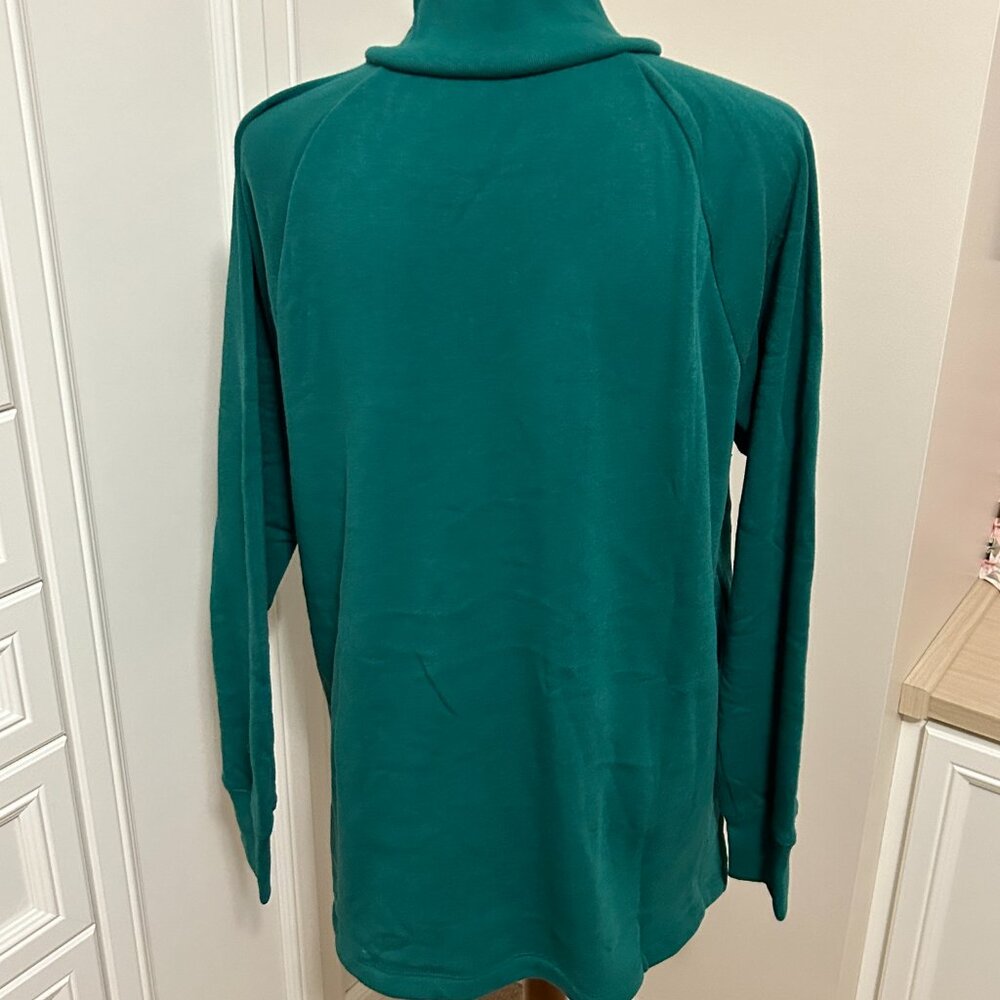 J Crew Wide button-collar tunic sweatshirt in cloudspun fleece - Picture 8 of 13